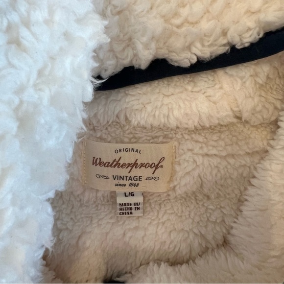 Original Weatherproof Vintage Sherpa Hooded Vest Size Large - Picture 2 of 13